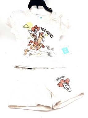 Disney Toy Story Baby Outfit Size 3/6m Matching 2pc Set Shorts Boys Girls Unisex